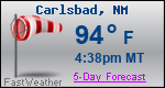 Weather Forecast for Carlsbad, NM