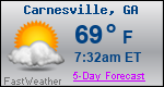 Weather Forecast for Carnesville, GA