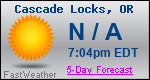 Weather Forecast for Cascade Locks, OR