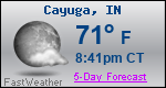 Weather Forecast for Cayuga, IN