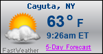 Weather Forecast for Cayuta, NY