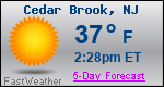 Weather Forecast for Cedar Brook, NJ