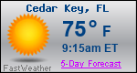 Weather Forecast for Cedar Key, FL