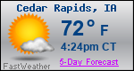 Weather Forecast for Cedar Rapids, IA