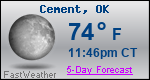 Weather Forecast for Cement, OK
