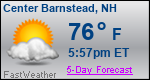 Weather Forecast for Center Barnstead, NH