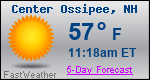 Weather Forecast for Center Ossipee, NH