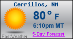 Weather Forecast for Cerrillos, NM