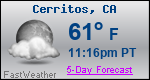 Weather Forecast for Cerritos, CA