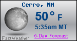 Weather Forecast for Cerro, NM