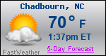 Weather Forecast for Chadbourn, NC