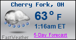 Weather Forecast for Cherry Fork, OH