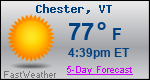 Weather Forecast for Chester, VT