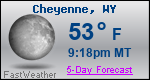 Weather Forecast for Cheyenne, WY