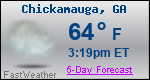 Weather Forecast for Chickamauga, GA