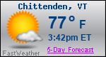 Weather Forecast for Chittenden, VT