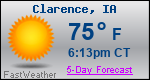 Weather Forecast for Clarence, IA