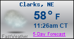 Weather Forecast for Clarks, NE