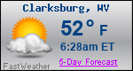 Weather Forecast for Clarksburg, WV