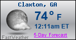 Weather Forecast for Claxton, GA