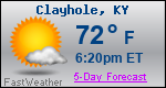 Weather Forecast for Clayhole, KY