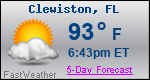 Weather Forecast for Clewiston, FL
