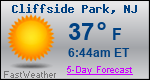 Weather Forecast for Cliffside Park, NJ