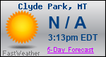 Weather Forecast for Clyde Park, MT