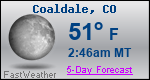 Weather Forecast for Coaldale, CO