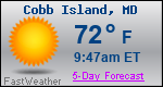Weather Forecast for Cobb Island, MD