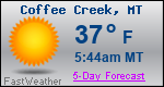 Weather Forecast for Coffee Creek, MT