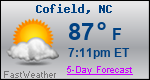 Weather Forecast for Cofield, NC