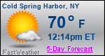 Weather Forecast for Cold Spring Harbor, NY