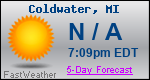 Weather Forecast for Coldwater, MI