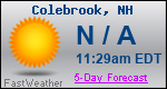 Weather Forecast for Colebrook, NH