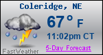 Weather Forecast for Coleridge, NE