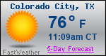 Weather Forecast for Colorado City, TX