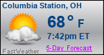 Weather Forecast for Columbia Station, OH