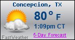 Weather Forecast for Concepcion, TX