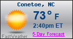 Weather Forecast for Conetoe, NC