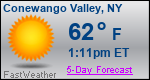 Weather Forecast for Conewango Valley, NY