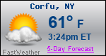 Weather Forecast for Corfu, NY