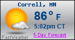 Weather Forecast for Correll, MN