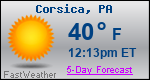 Weather Forecast for Corsica, PA