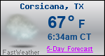 Weather Forecast for Corsicana, TX