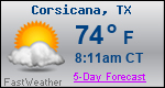Weather Forecast for Corsicana, TX