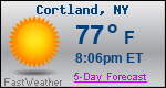 Weather Forecast for Cortland, NY