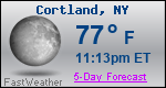 Weather Forecast for Cortland, NY