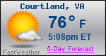 Weather Forecast for Courtland, VA