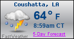 Weather Forecast for Coushatta, LA